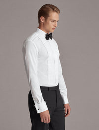 Chemise de smoking en popeline - White