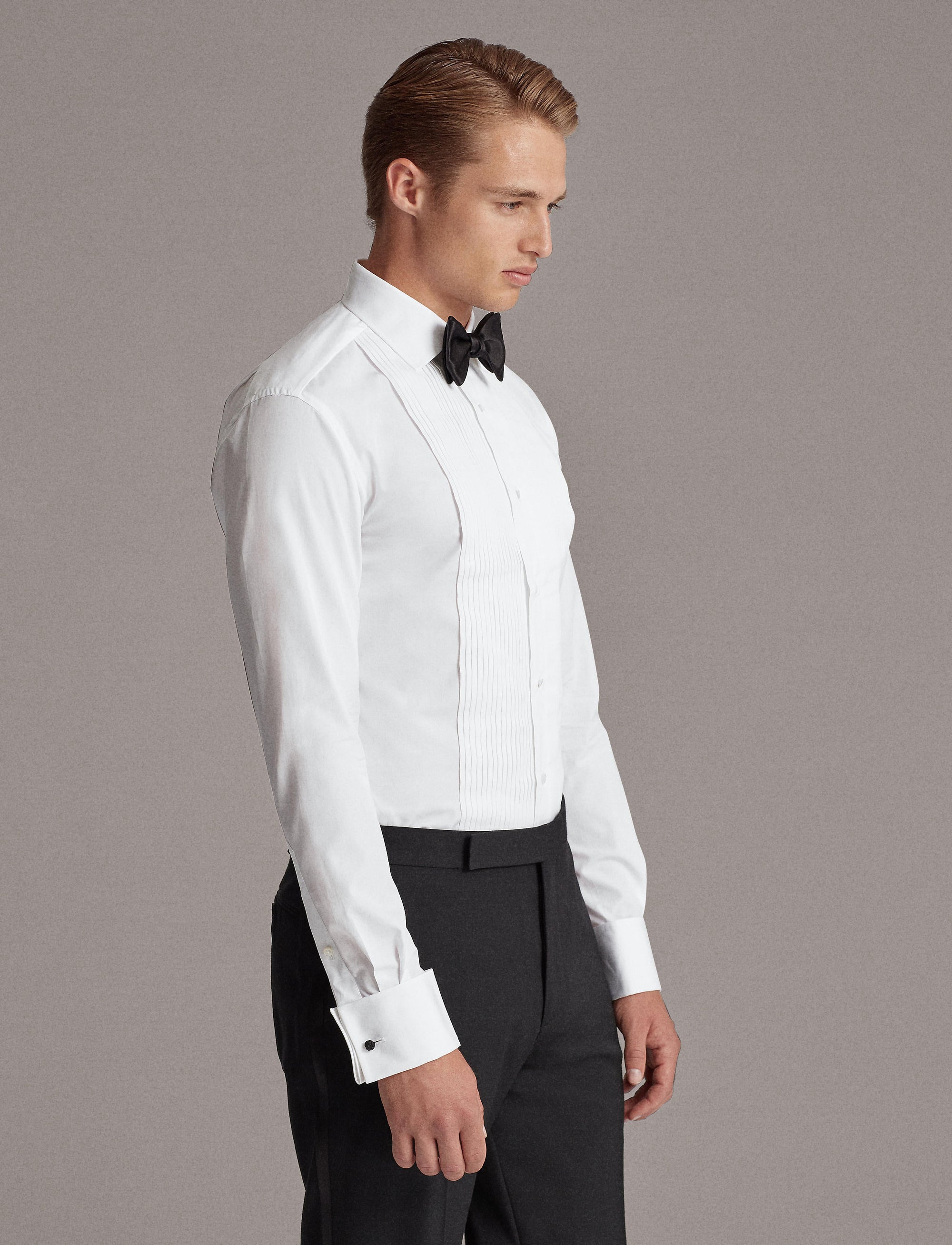 Chemise de smoking en popeline - White