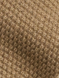 Cravate en maille et cachemire mélangé - Camel Melange