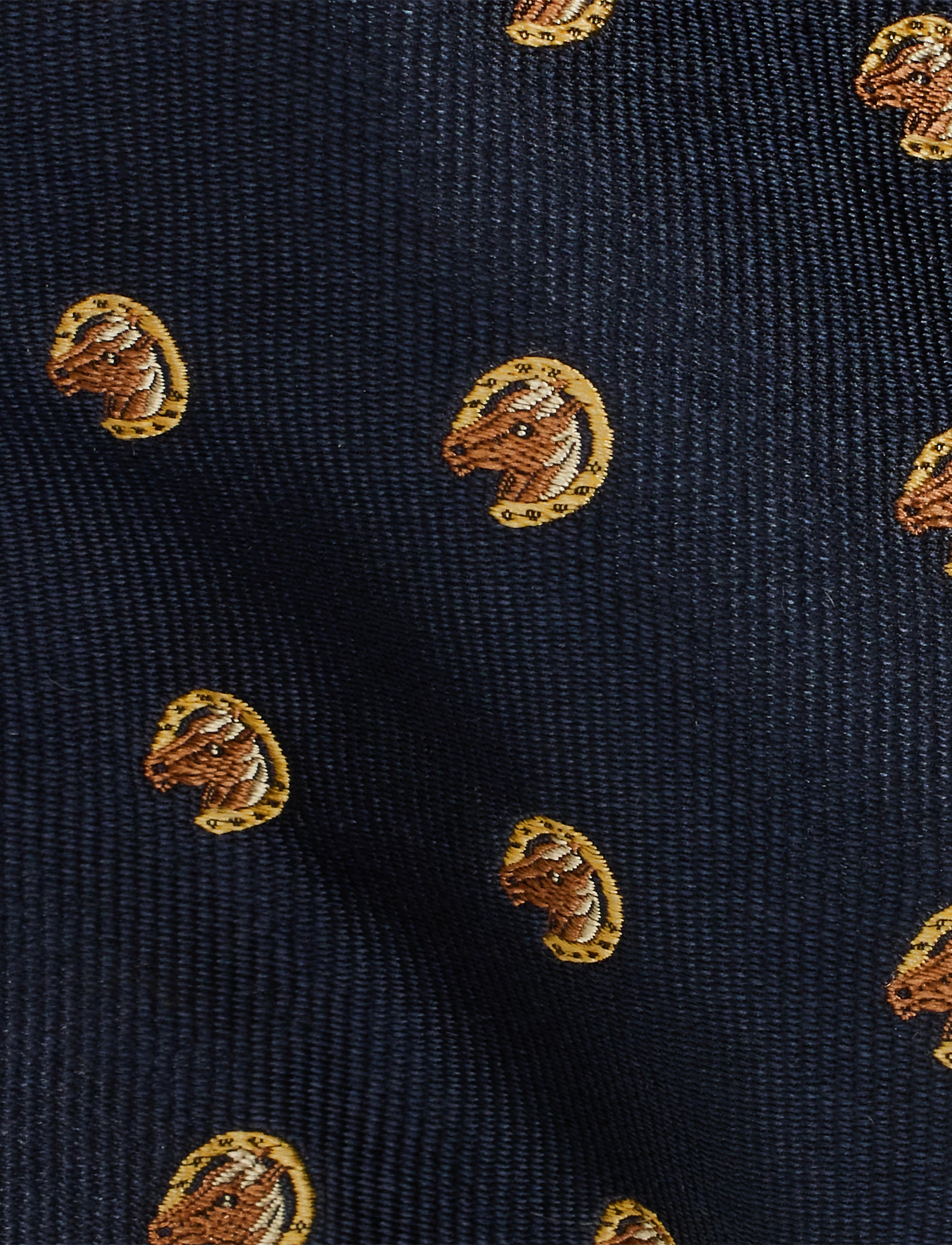 Silk equestrian club tie - Navy