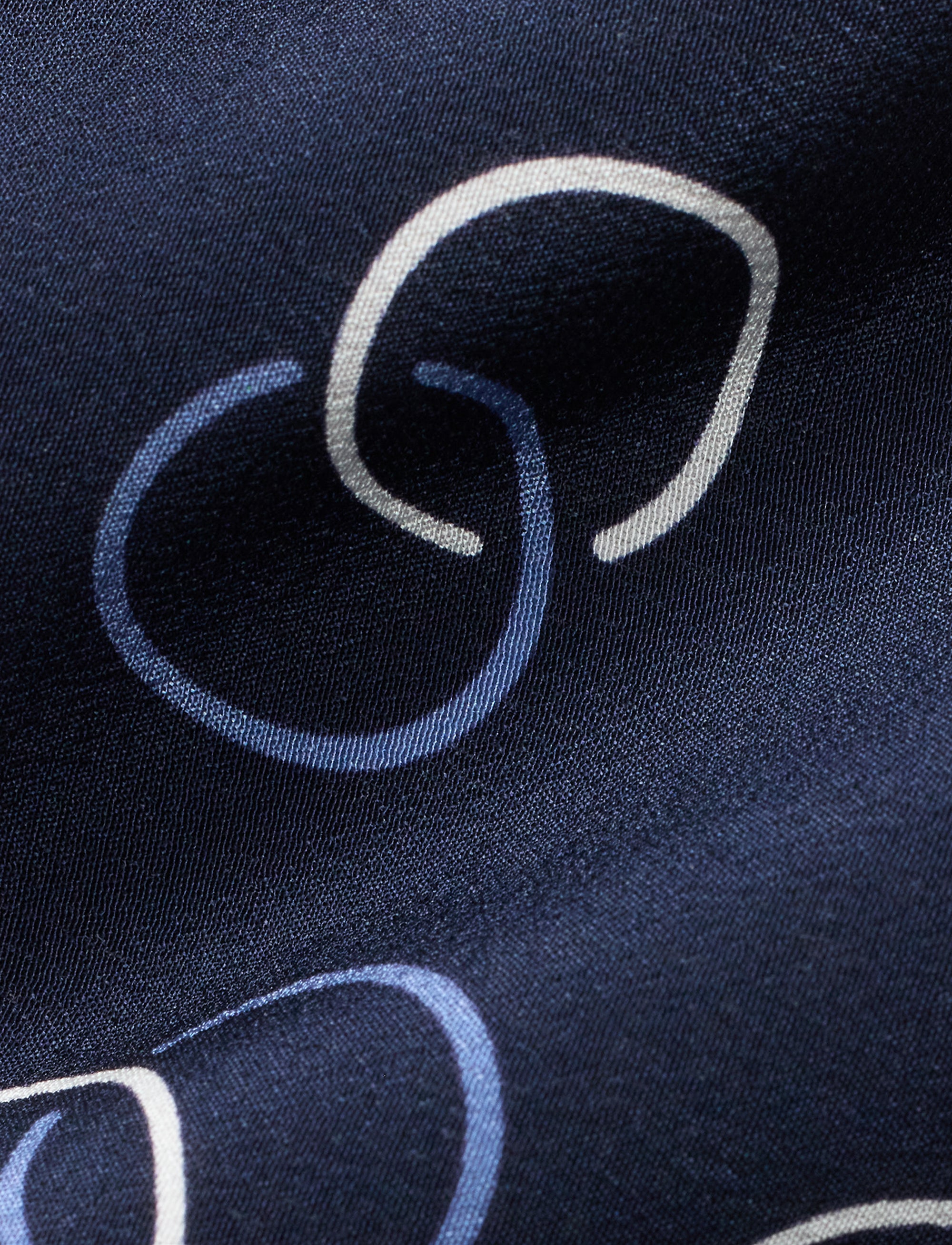 Silk crepe circle tie - Navy
