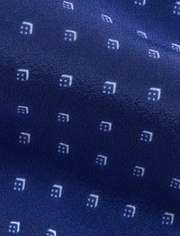 Square silk tie - Navy