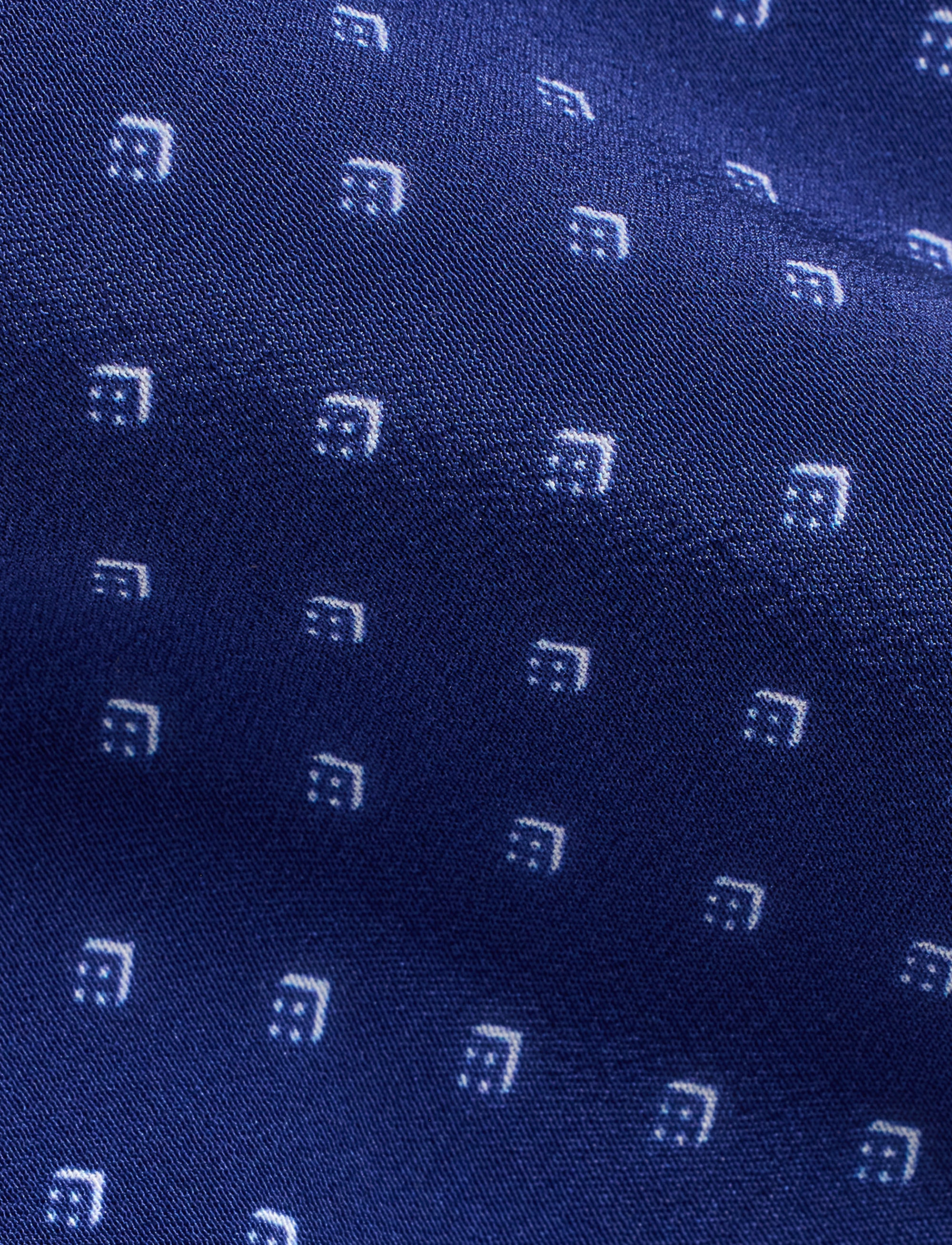 Square silk tie - Navy