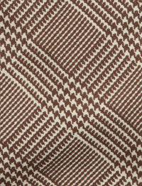 Prince of Wales silk tie - Brown & Cream