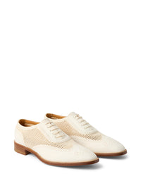 Oxford Layton piqué 20 in suede - Lux Cream