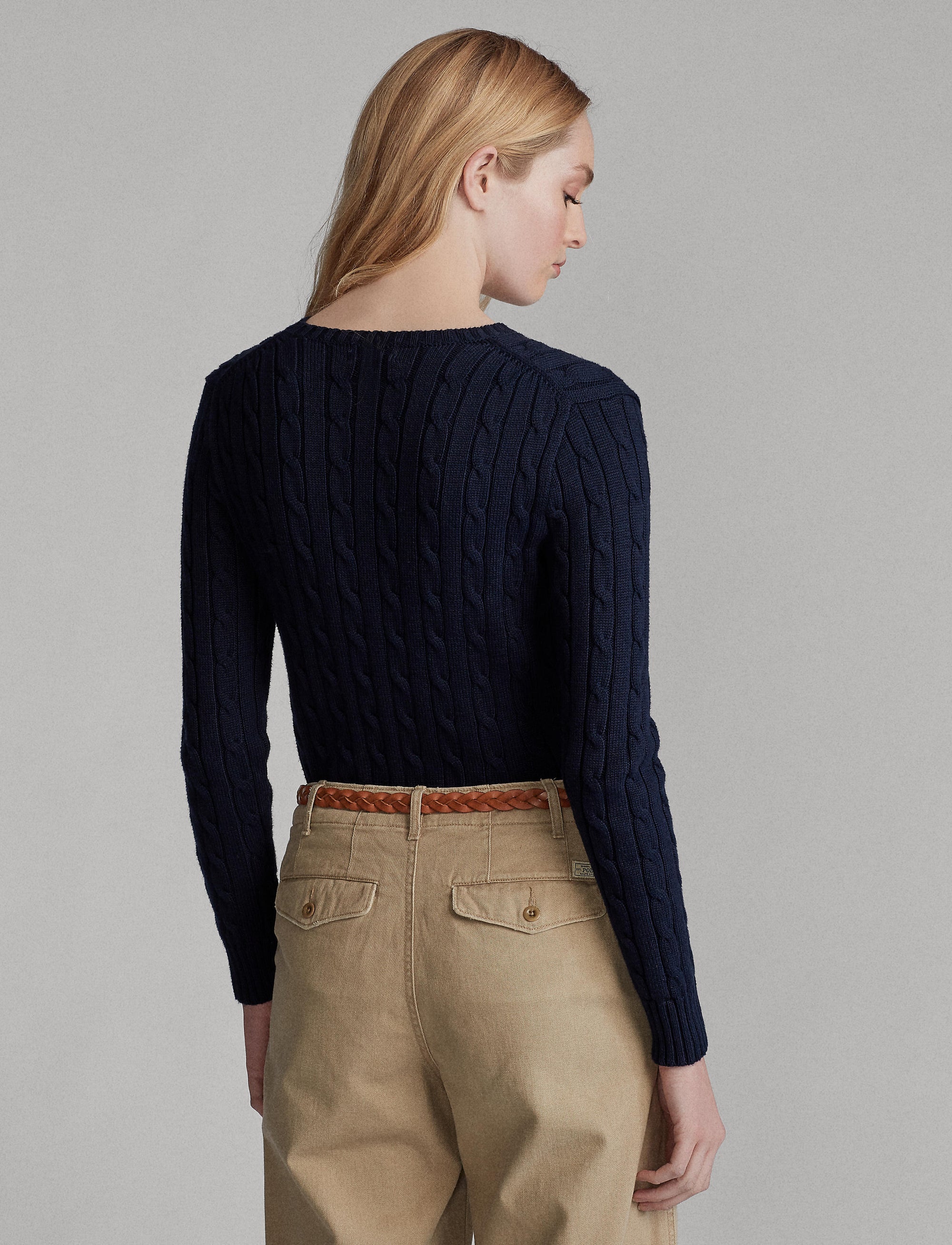 Pull Julianna en coton torsadé - Hunter Navy