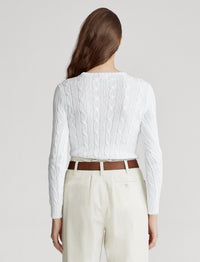Pull Julianna en coton torsadé - White