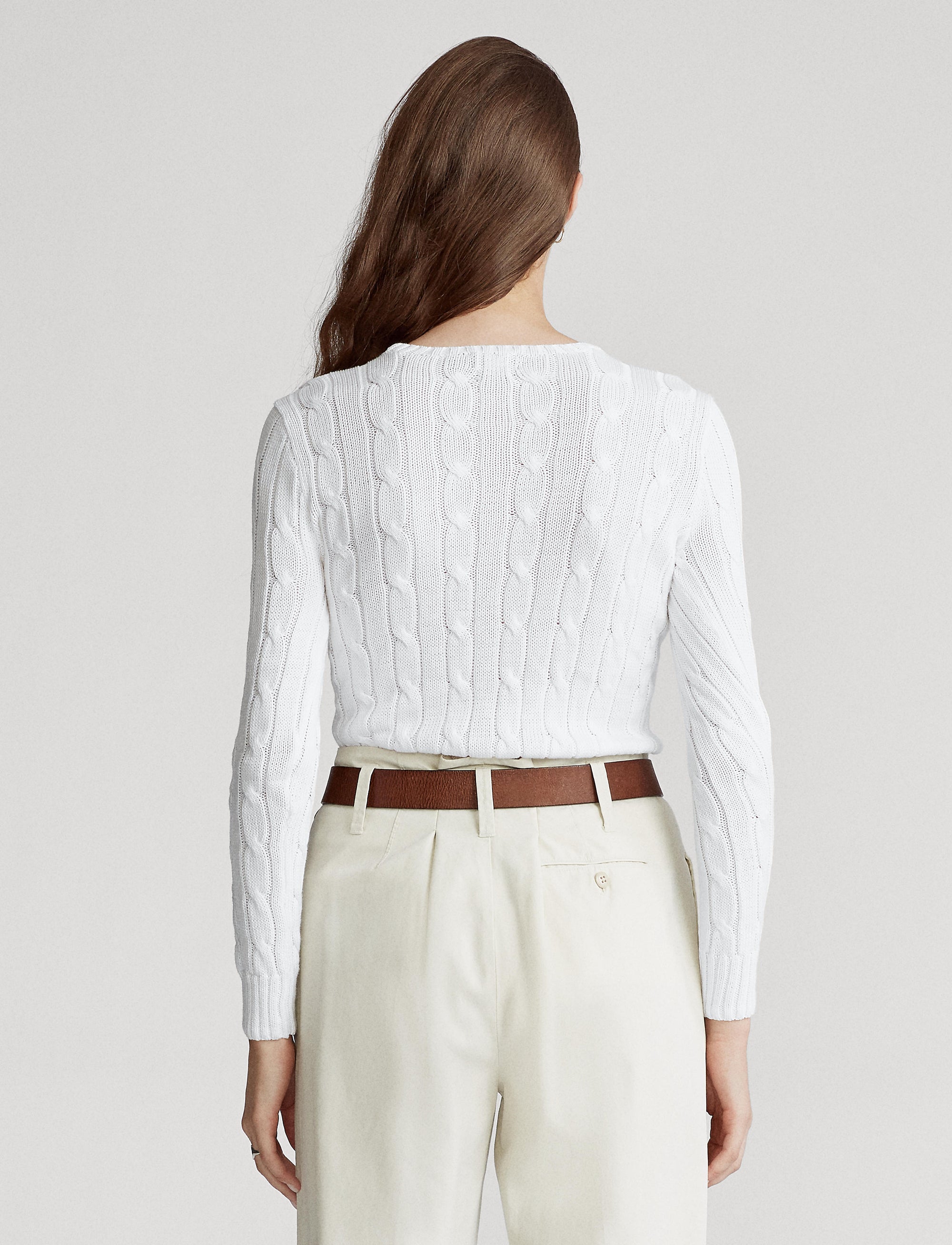 Pull Julianna en coton torsadé - White