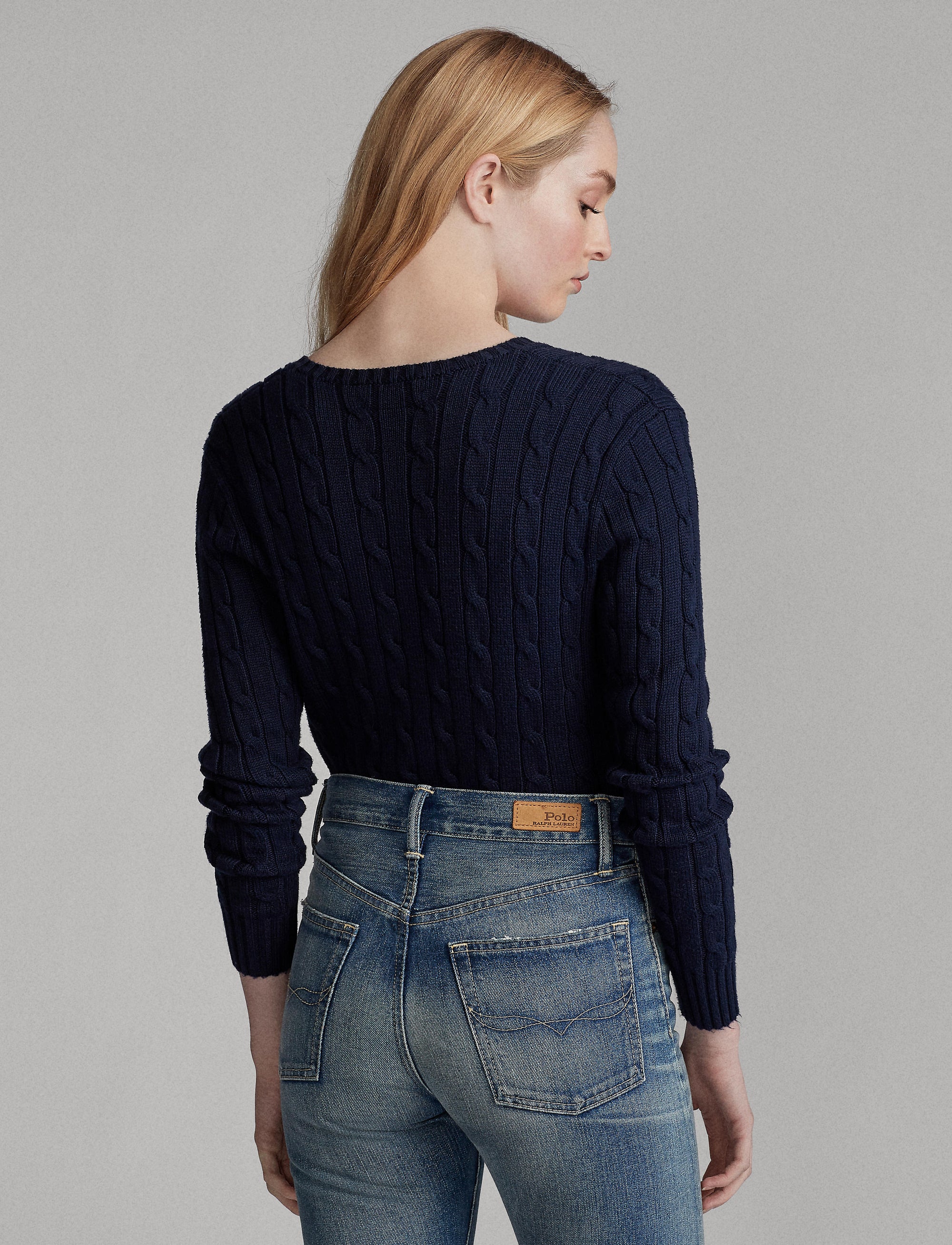 Pull Kimberly en coton torsadé - Hunter Navy
