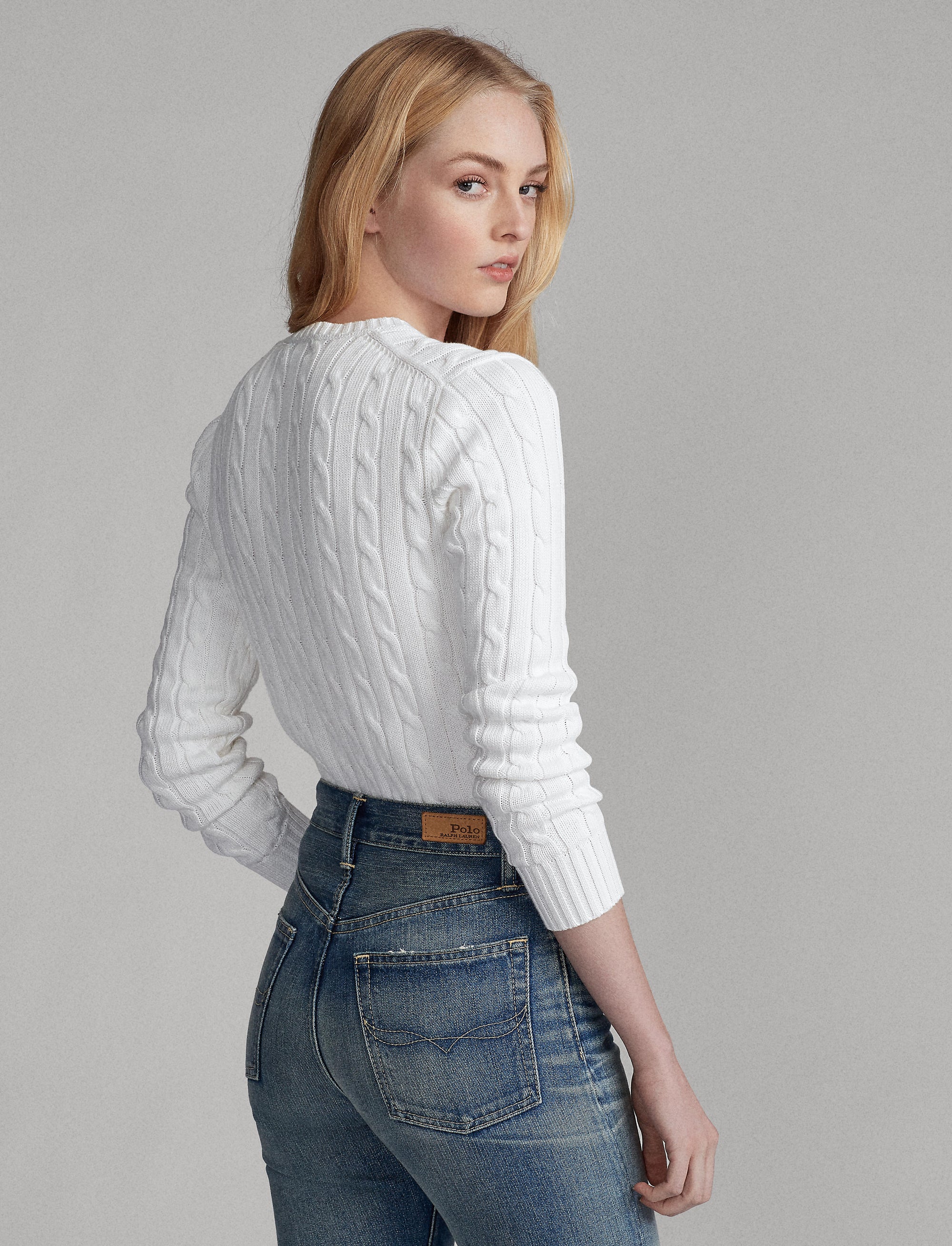 Pull en coton torsadé - White
