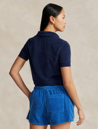 Terry cotton polo shirt - Newport Navy