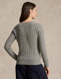 Pull iconique torsadé en cachemire - Battalion Grey Heather
