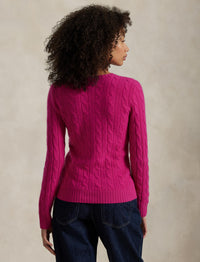 Pull iconique torsadé en cachemire - Pink Sky