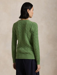Pull Julianna en cachemire torsadé - Smoke Green Heather