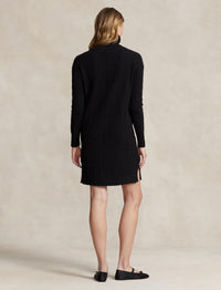 Wool turtleneck jumper dress - Polo Black
