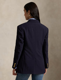 Blazer croisé en laine mélangée - Navy
