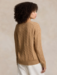 Pull torsadé décontracté en cachemire - Collection Camel Melange