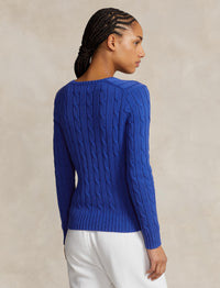 Pull Kimberly col en V torsadé en coton - Rugby Royal