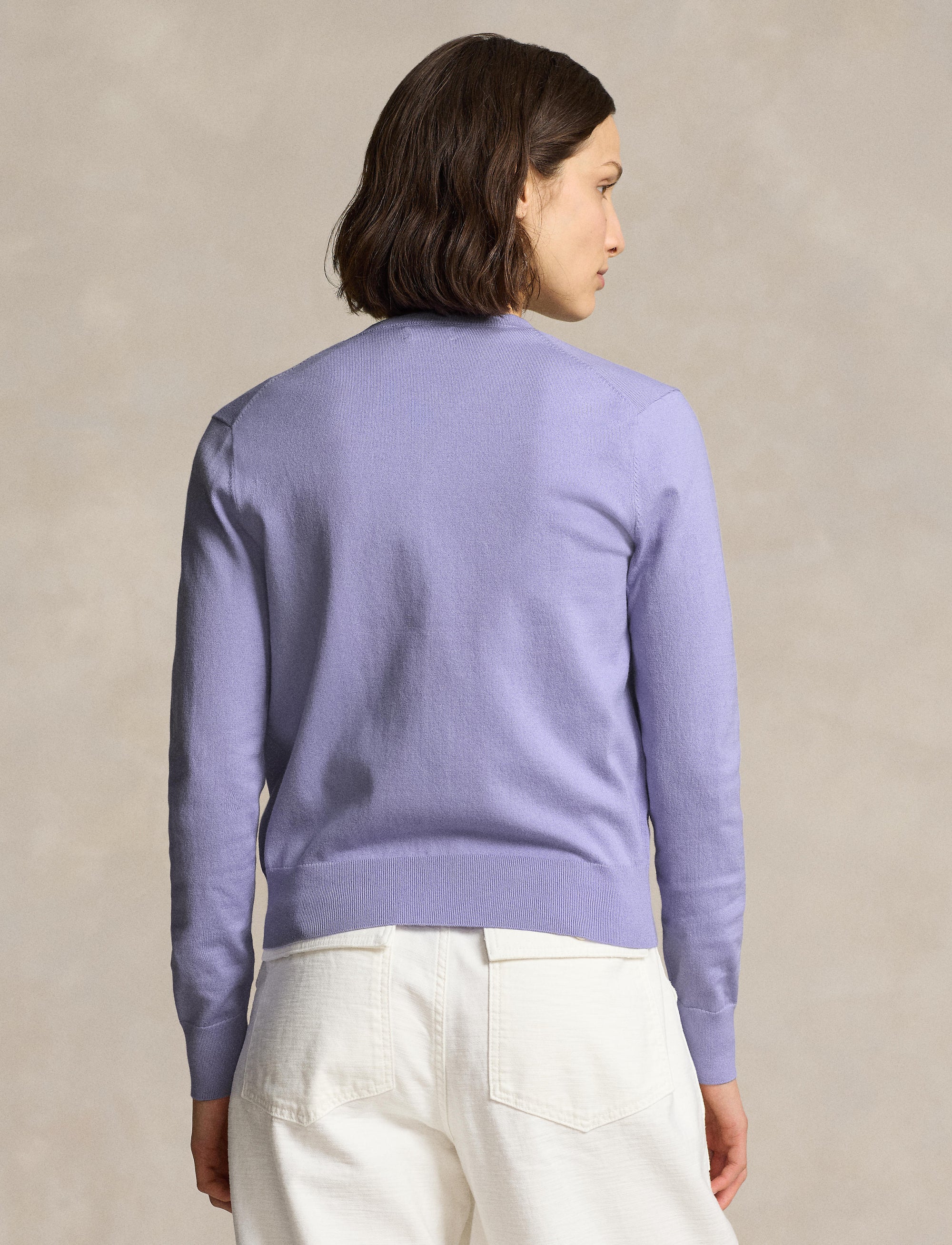 Cotton blend cardigan - Lavender
