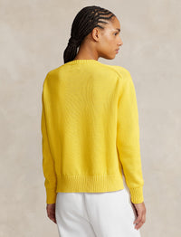 Pull col rond en coton  - Sunfish Yellow