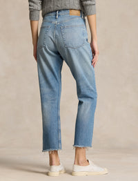7/8 straight leg high waist jeans - Harlowe Wash