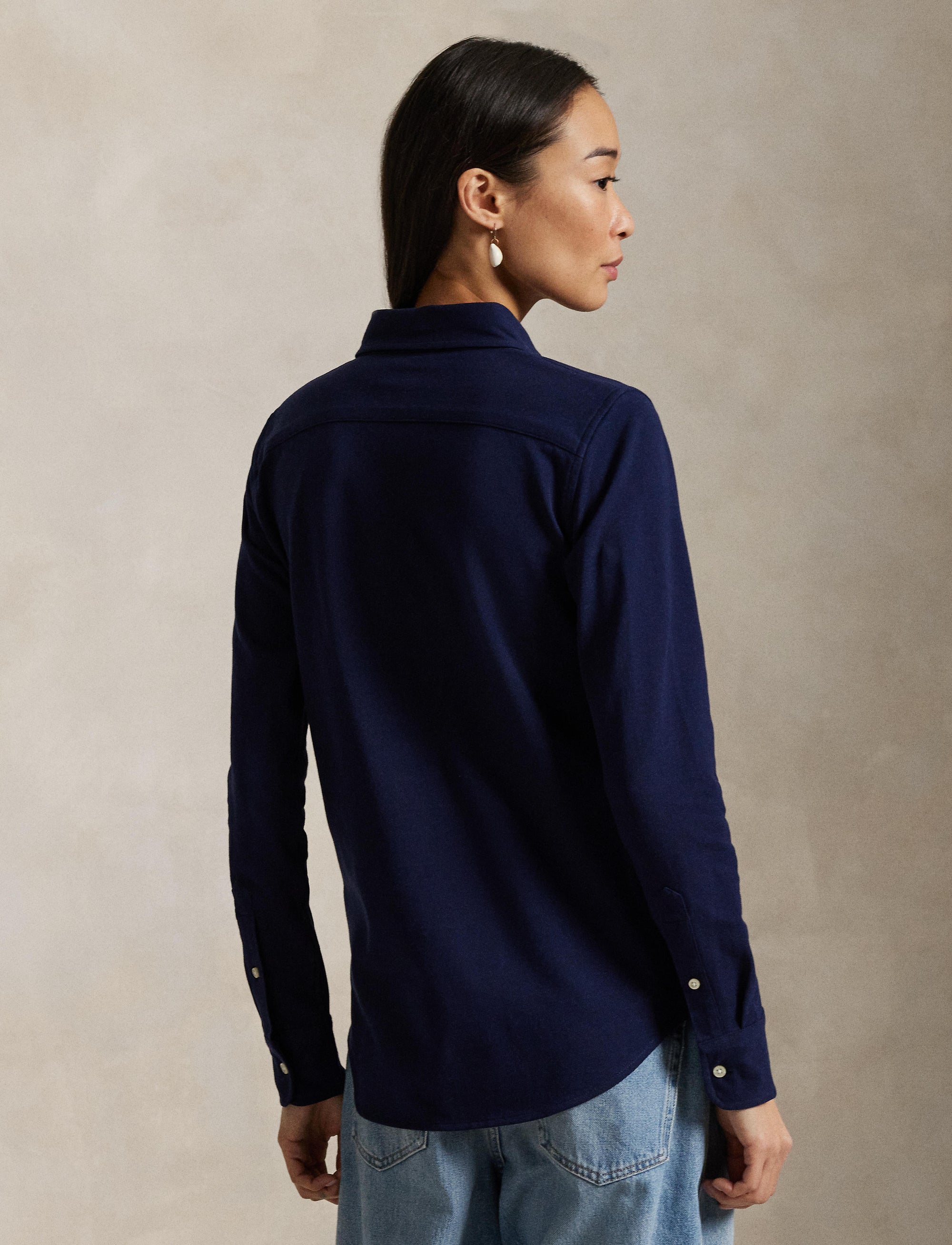 Chemise Oxford cintrée en coton - Cruise Navy