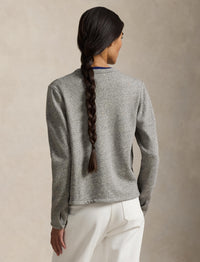 Cardigan en coton bouclé - Dark Vintage Heather