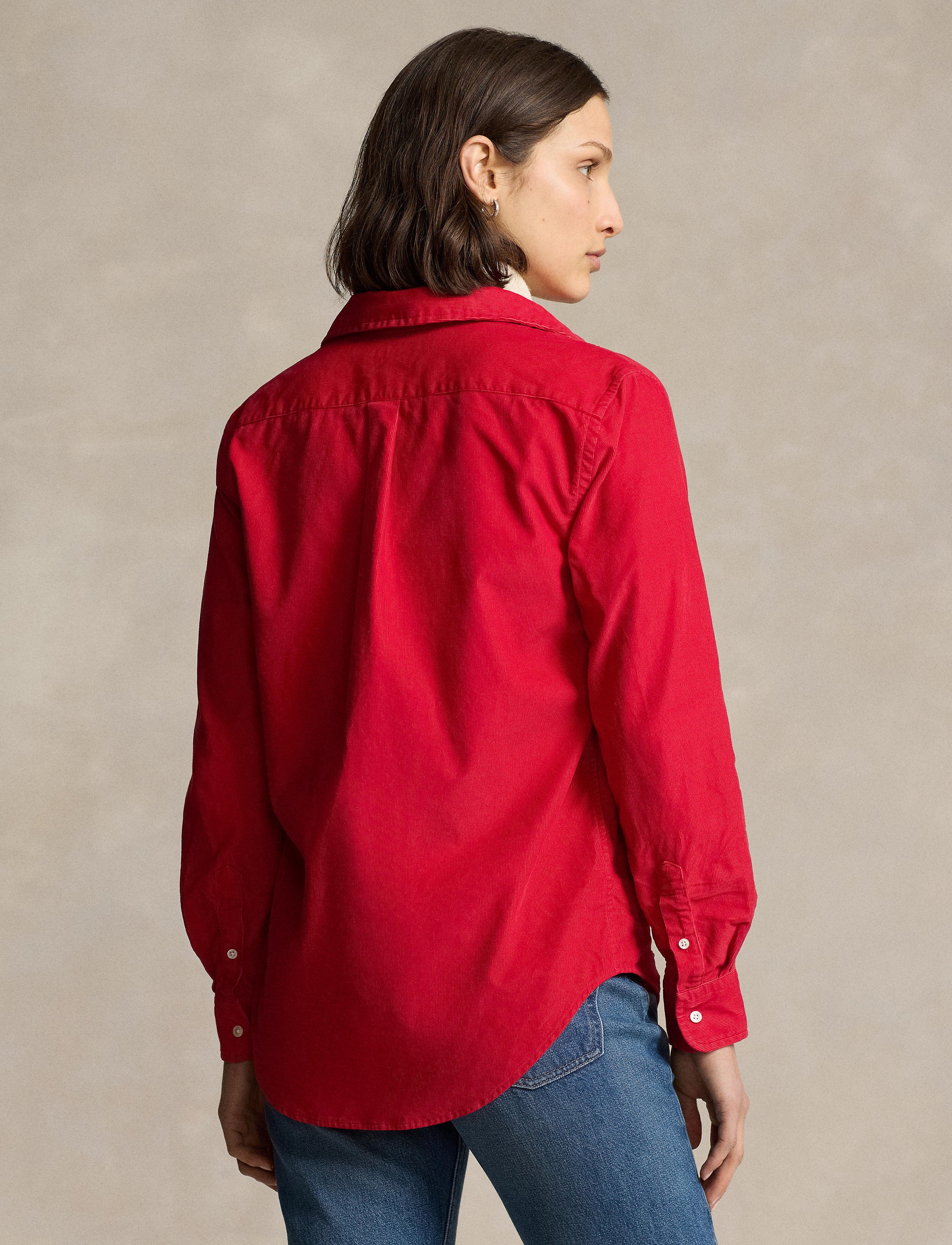 Chemise côtelé classique en velours - Ralph Red