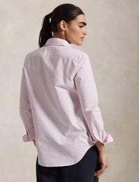 Chemise Oxford rayée Slim Fit stretch - White & Pink