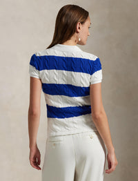 Polo cintré torsadé - White & Cruise Royal