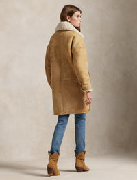 Veste utilitaire en peau lainée - Vintage Saddle-Cream