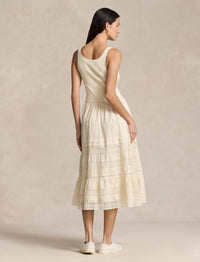 Robe sans manches bordée de dentelle - Antique Cream