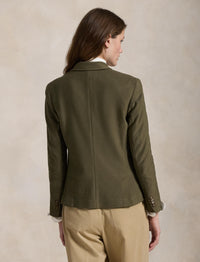 Blazer croisé en jacquard - Outdoor Olive