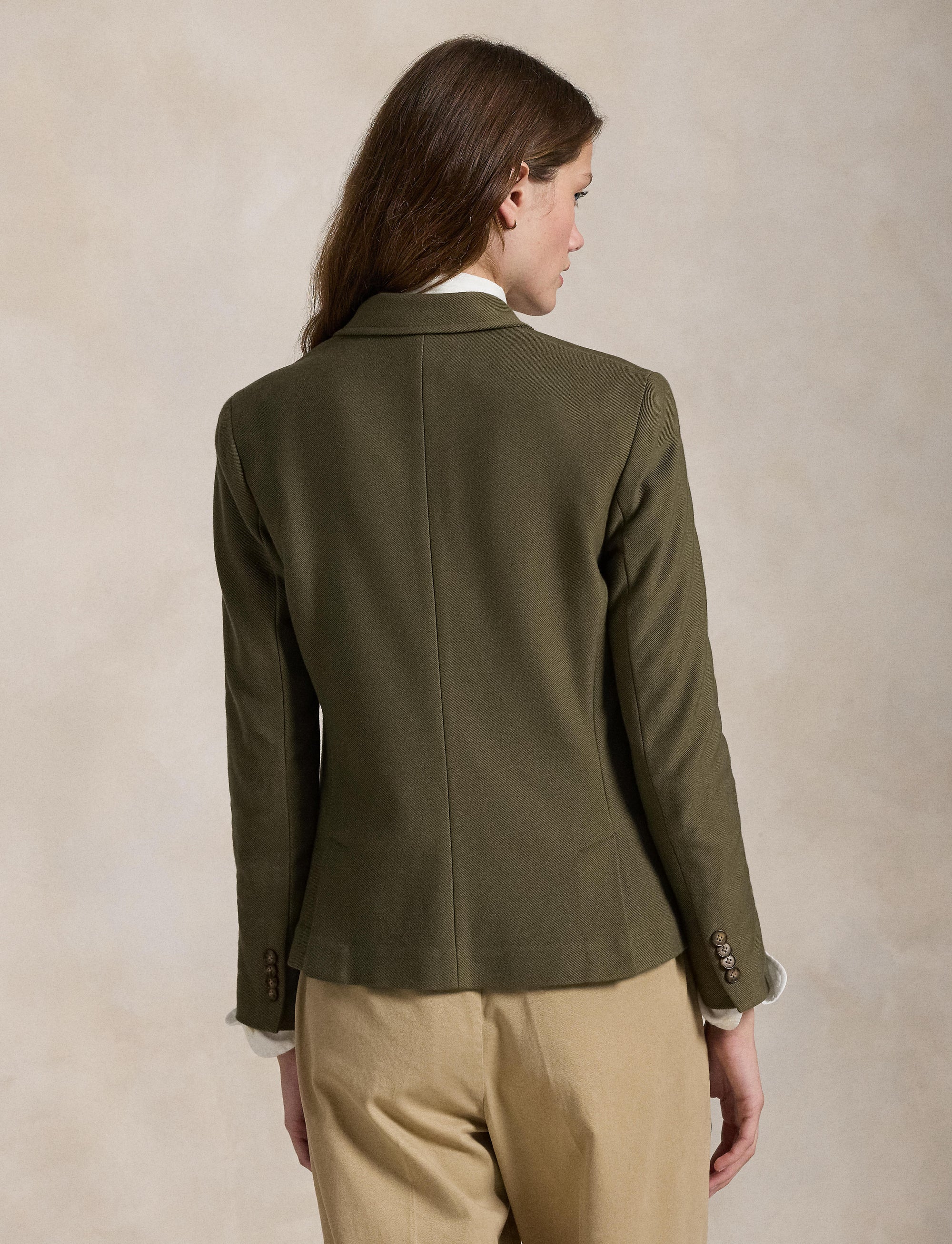 Blazer croisé en jacquard - Outdoor Olive