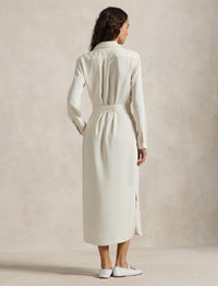 Robe-chemise en satin - Mascarpone Cream