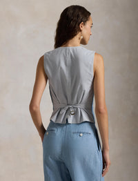 Gilet Pauline en chambray - Chambray
