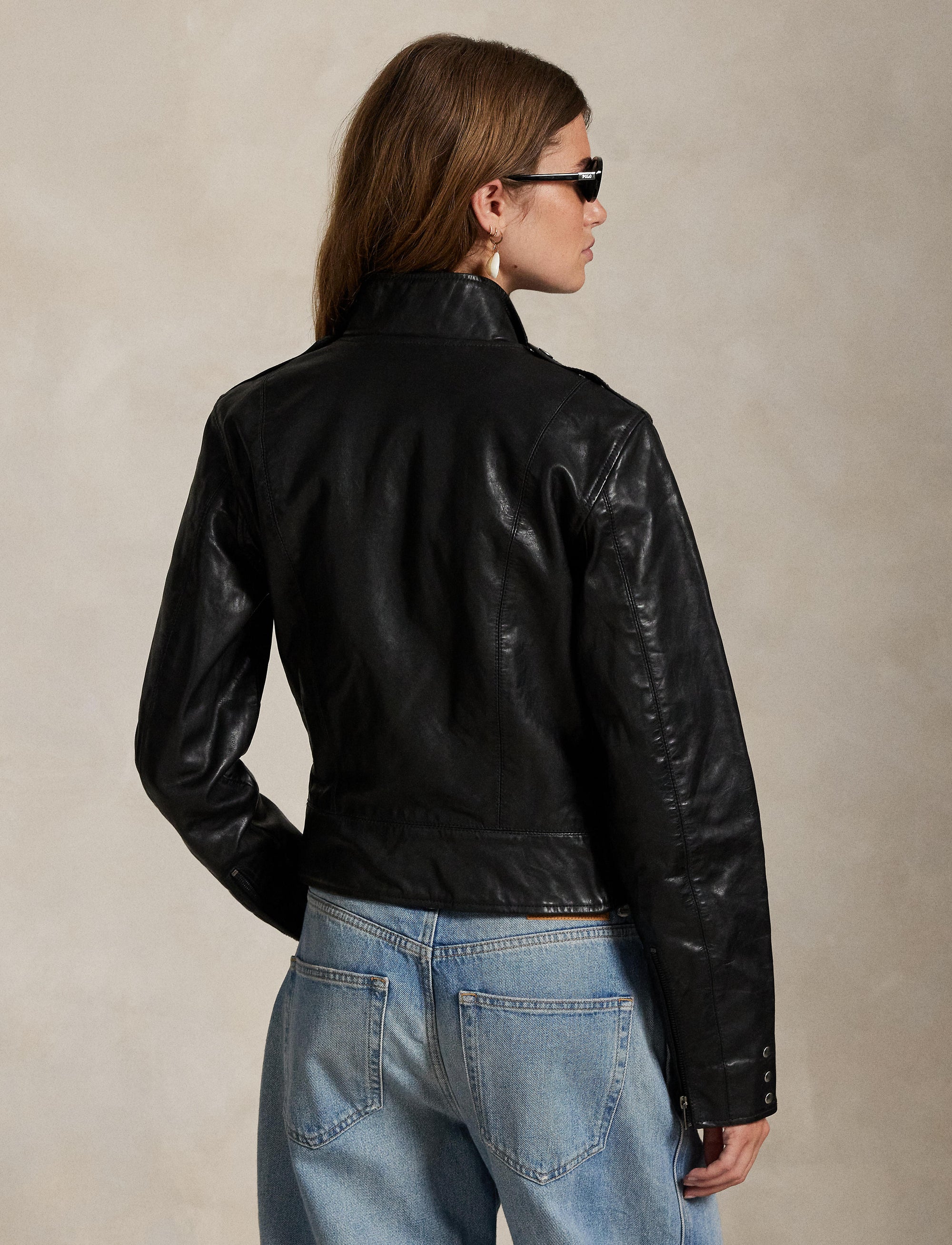 Veste en cuir cloutée - Black