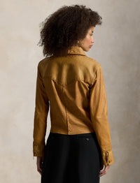 Surchemise western en cuir - Tan