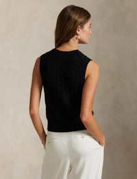 Pull débardeur en coton torsadé - Polo Black