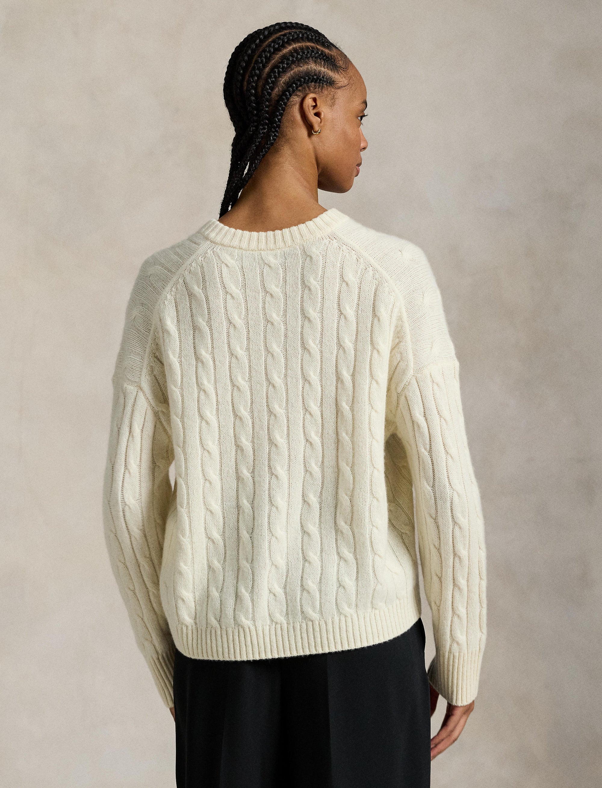 V-neck cashmere jumper - Cream