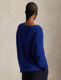 Pull ultra-léger en laine et cachemire mélangé - Midnight Cobalt