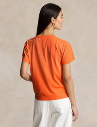 T-shirt  à logo en jersey de coton - May Orange
