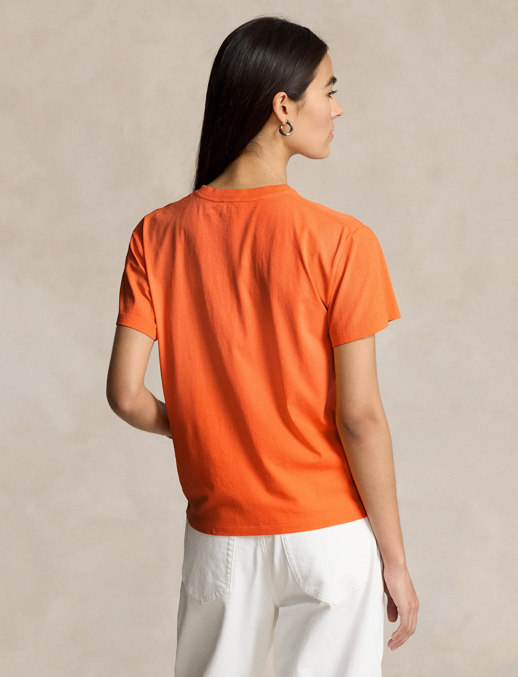 T-shirt  à logo en jersey de coton - May Orange