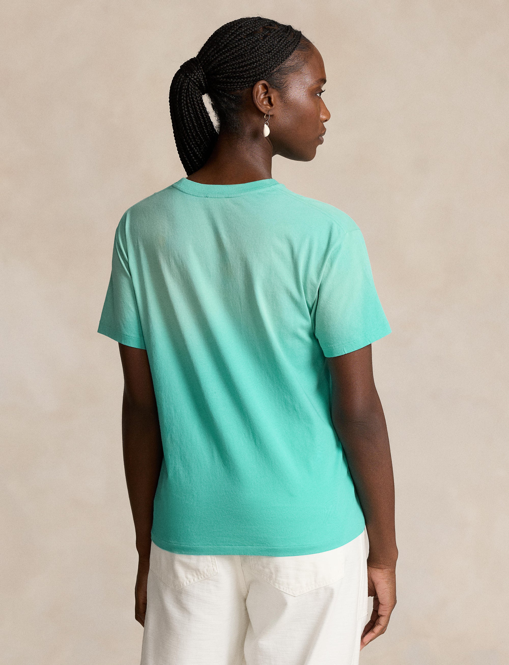 T-shirt  à logo en jersey de coton - Aqua Glass
