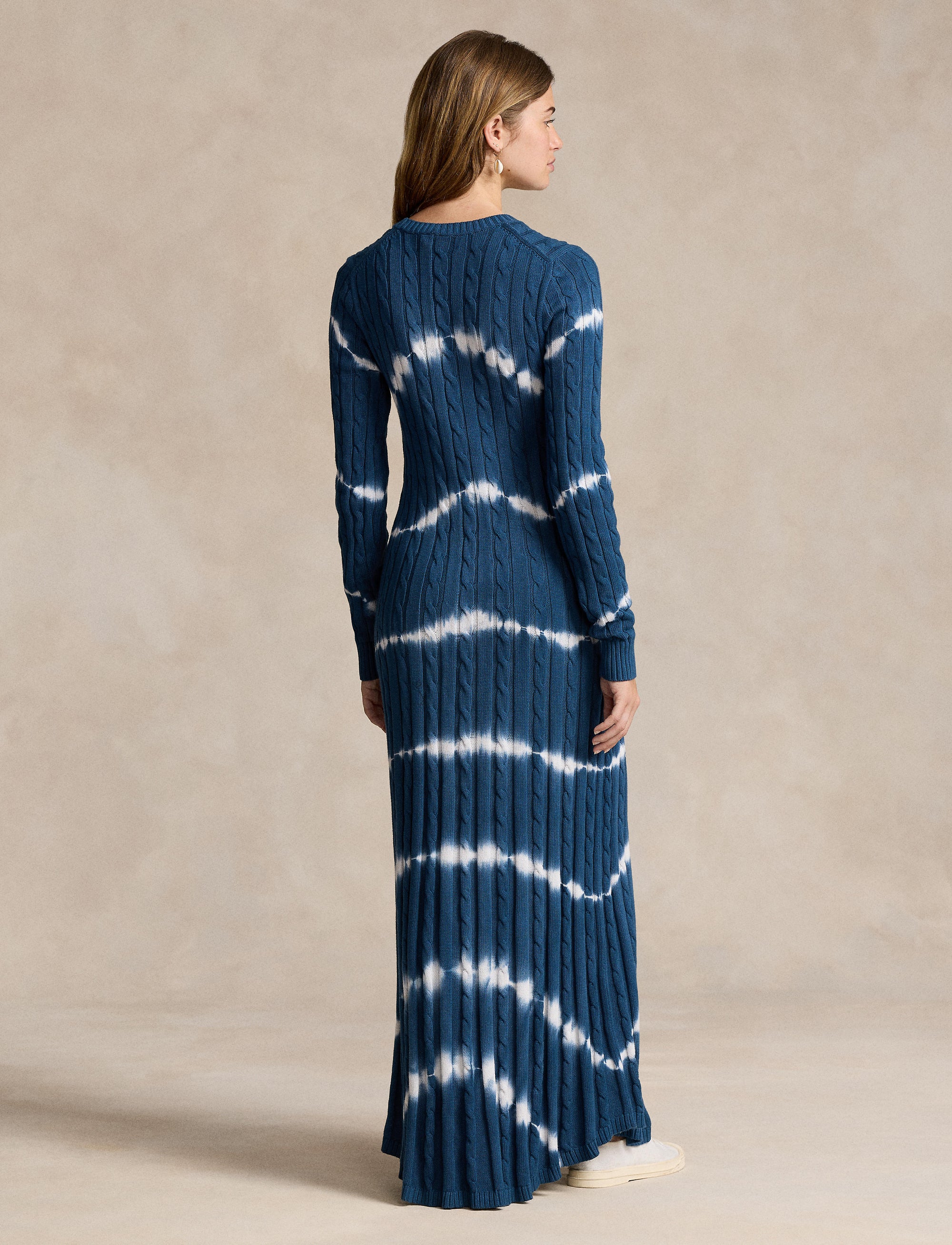 Tie-dye cotton jumper dress - Indigo Tie Dye