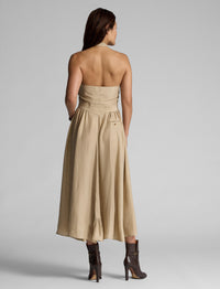 Robe dos nu en soie - Sand