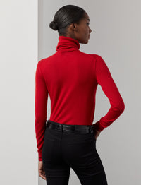 Pull à col roulé en cachemire - Bright Red