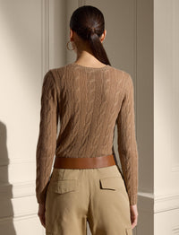 Pull en cachemire torsadé - Lux Camel