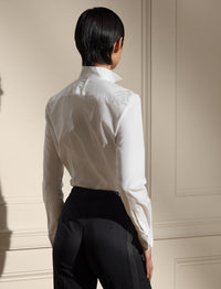 Chemise de smoking en popeline - White