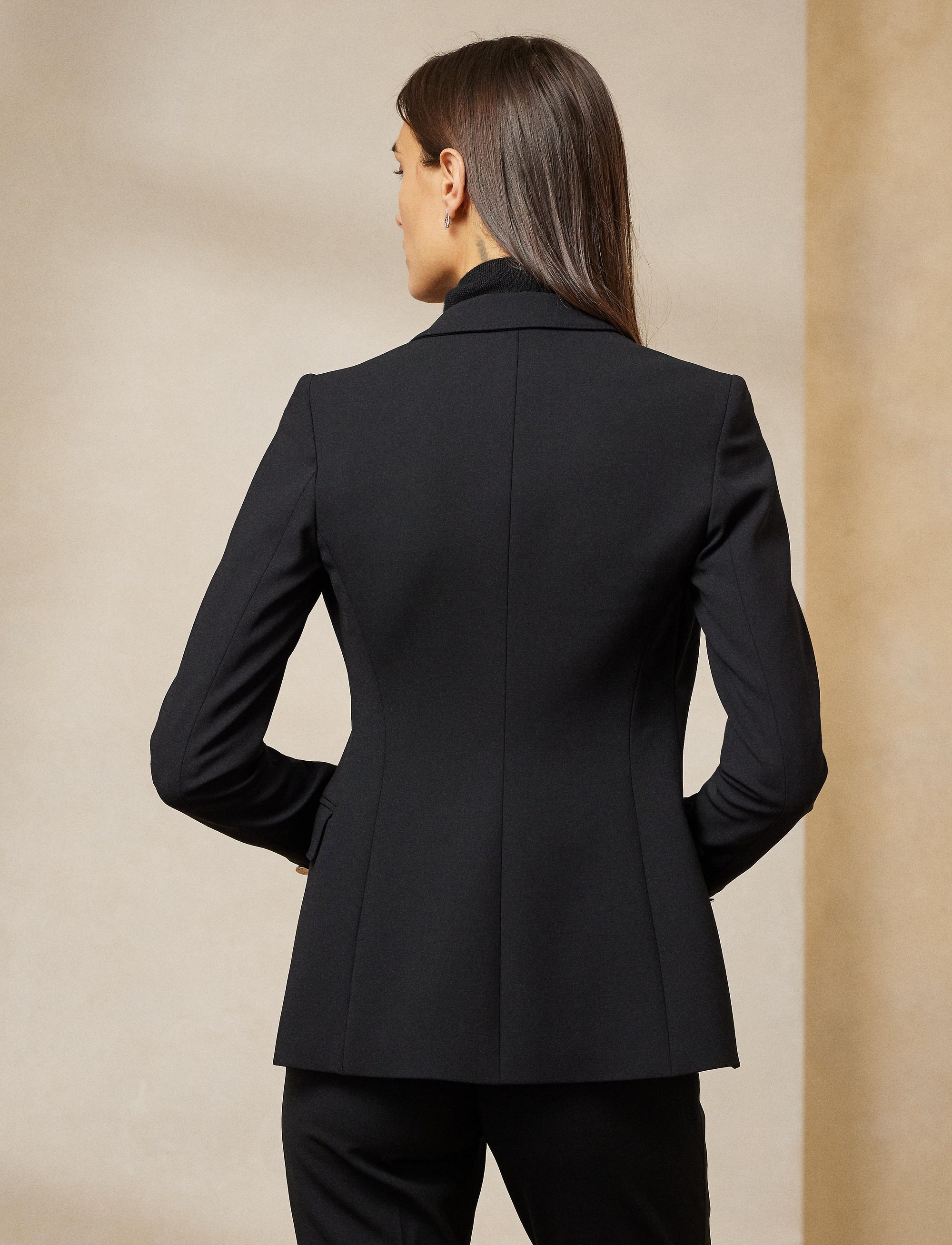 Veste RL en laine stretch - Noir